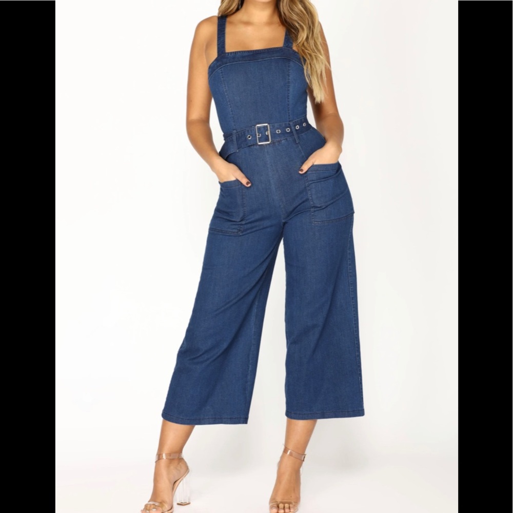 Fashion Nova Denim Jumpsuit